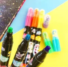 6 Different Color Star Shape Stamp Marker Pen